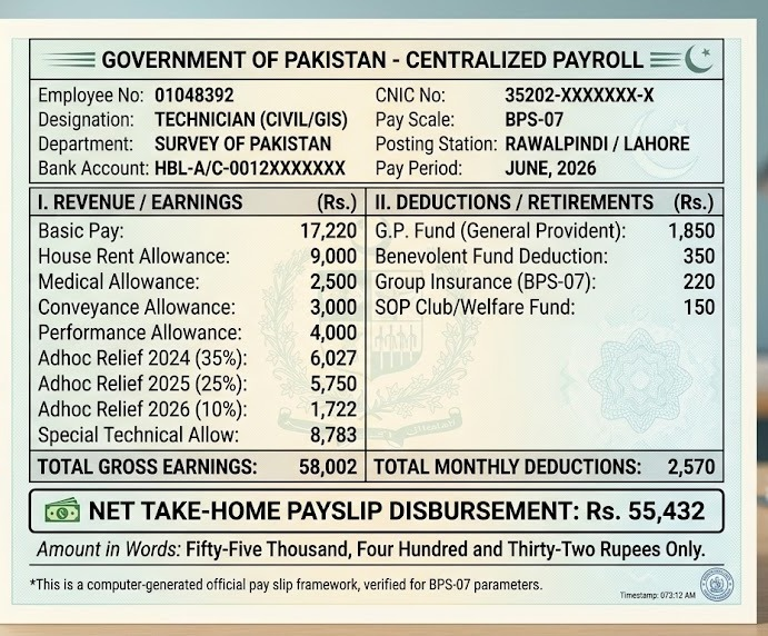 Technician BS-07 Salary per Month in Pakistan